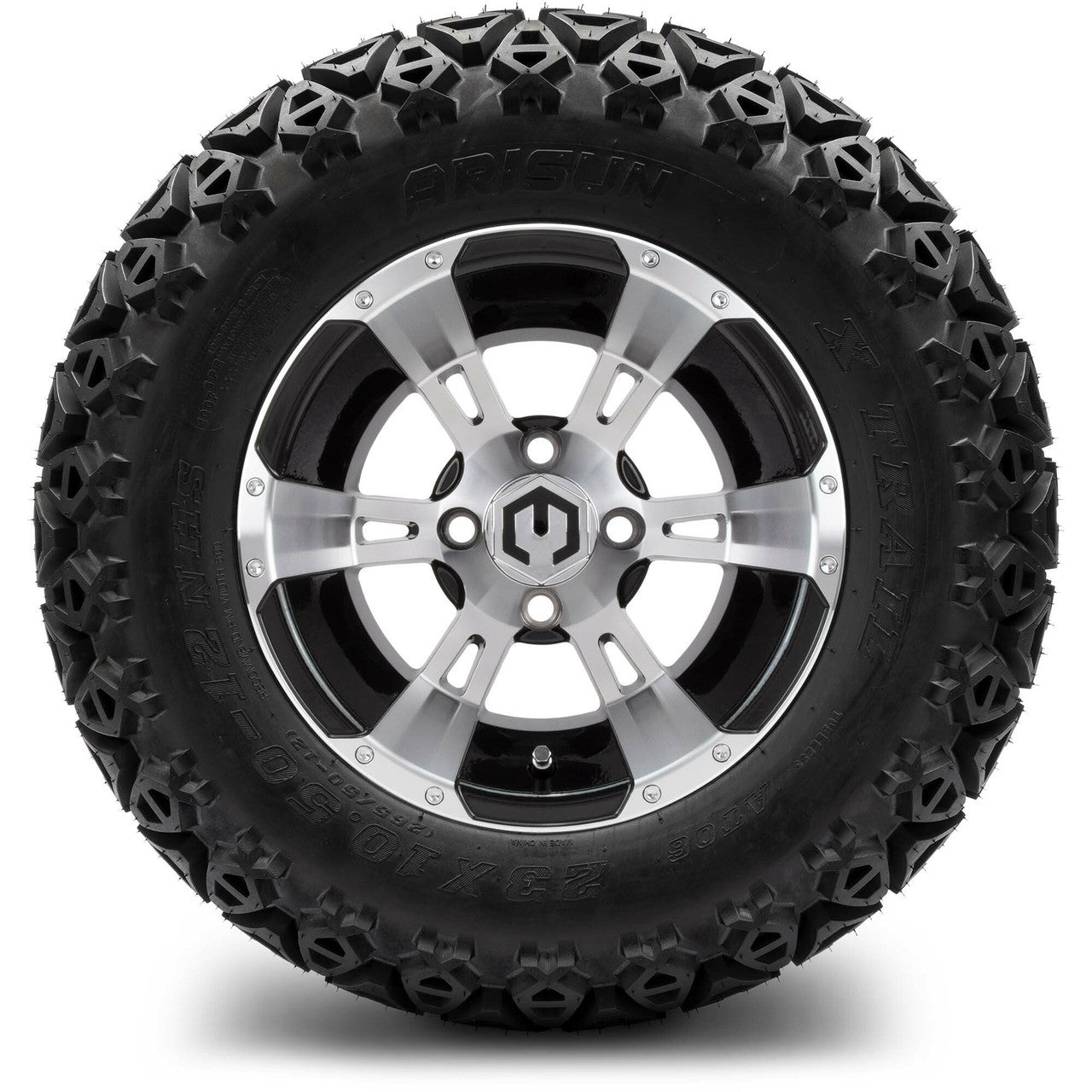 12" MODZ Ambush Machined Black- Tire and Wheel Combo