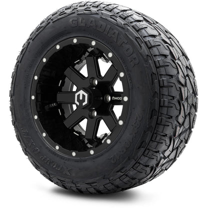 12" MODZ Assault Glossy Black - Tire and Wheel Combo
