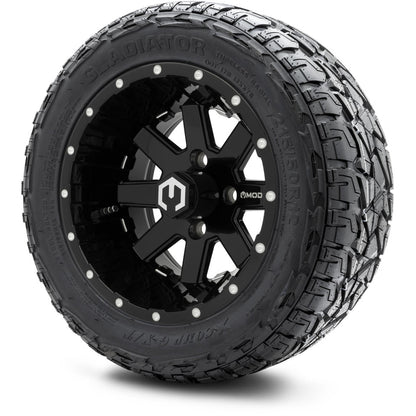 12" MODZ Assault Glossy Black - Tire and Wheel Combo