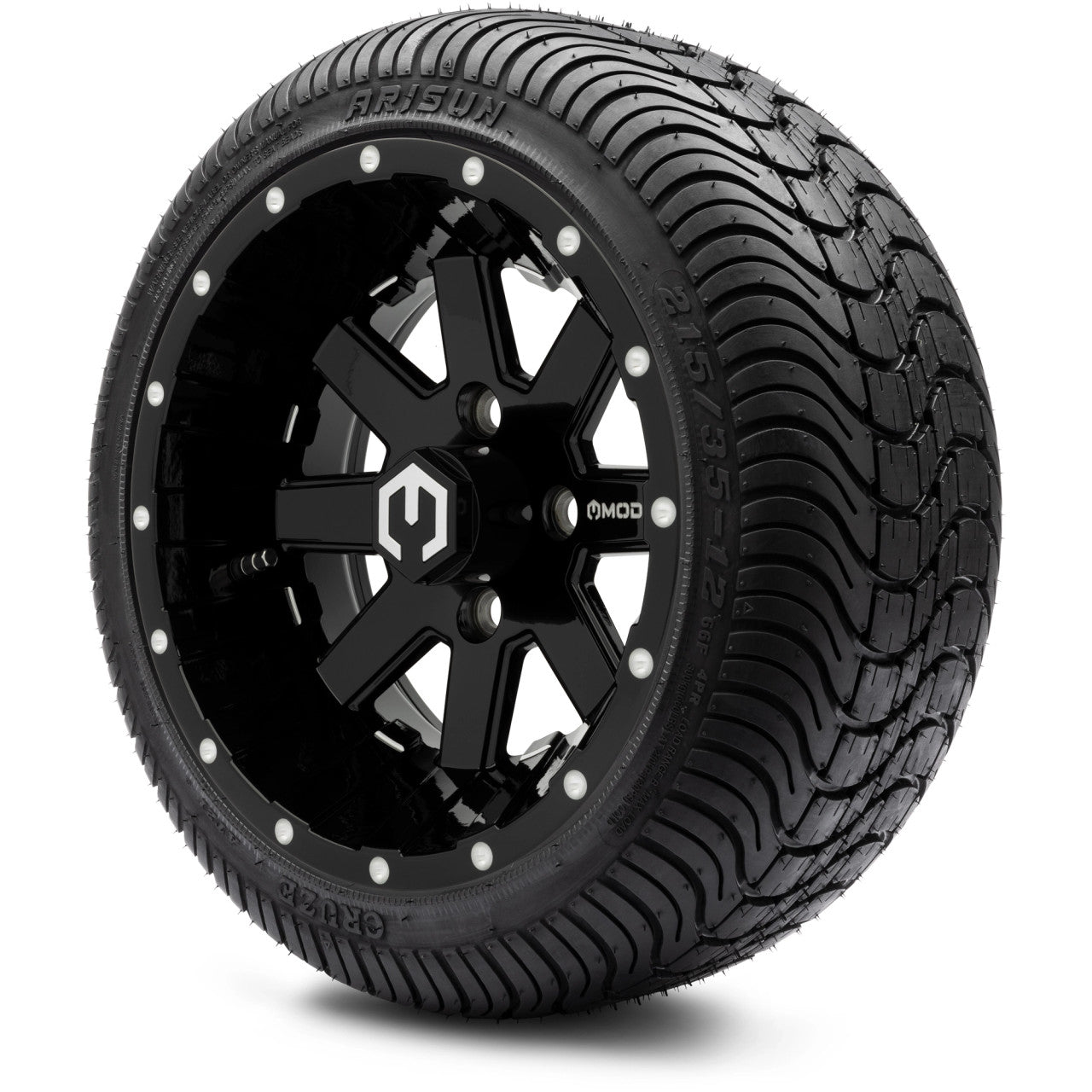 12" MODZ Ambush Glossy Black - Tire and Wheel Combo