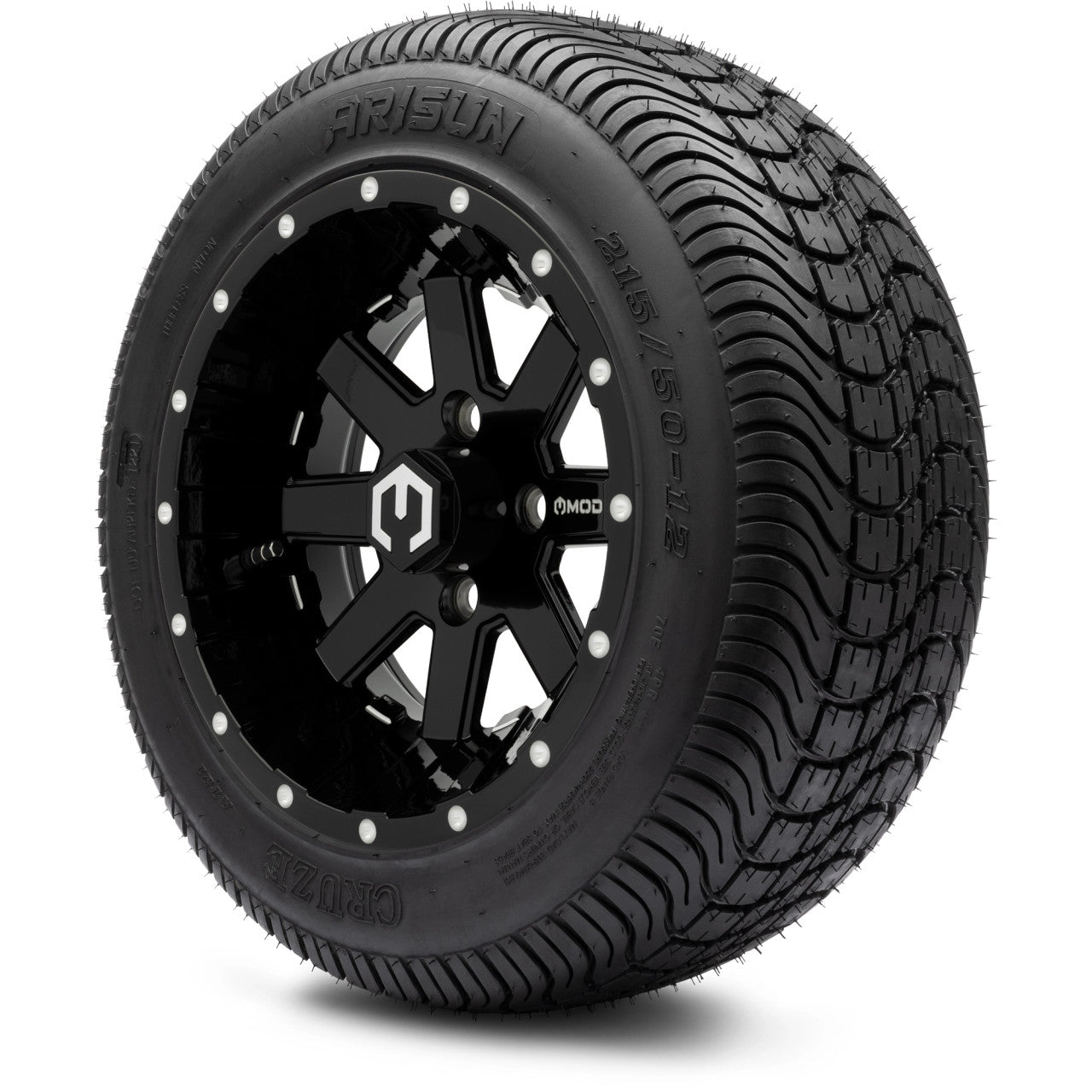 12" MODZ Ambush Glossy Black - Tire and Wheel Combo