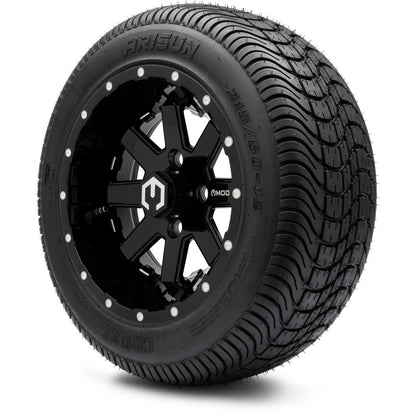 12" MODZ Assault Glossy Black - Tire and Wheel Combo