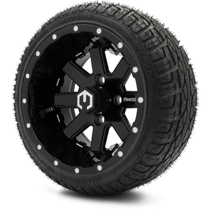 12" MODZ Ambush Glossy Black - Tire and Wheel Combo