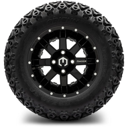 12" MODZ Assault Glossy Black - Tire and Wheel Combo