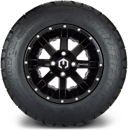12" MODZ Ambush Glossy Black - Tire and Wheel Combo