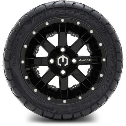 12" MODZ Ambush Glossy Black - Tire and Wheel Combo