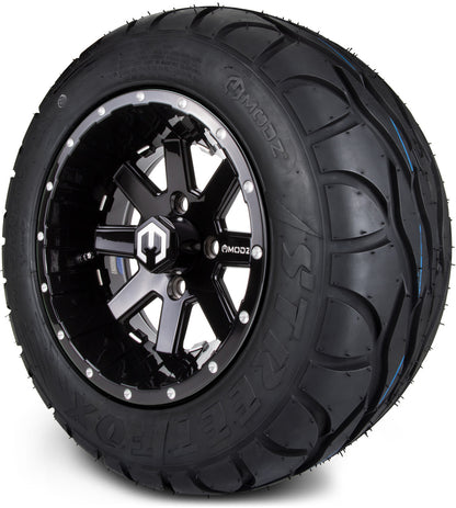 12" MODZ Assault Glossy Black - Tire and Wheel Combo