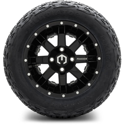 12" MODZ Assault Glossy Black - Tire and Wheel Combo