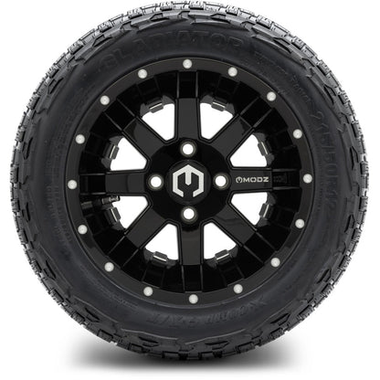 12" MODZ Assault Glossy Black - Tire and Wheel Combo