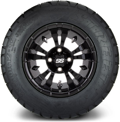 12" MODZ Vampire Glossy Black - Tire and Wheel Combo