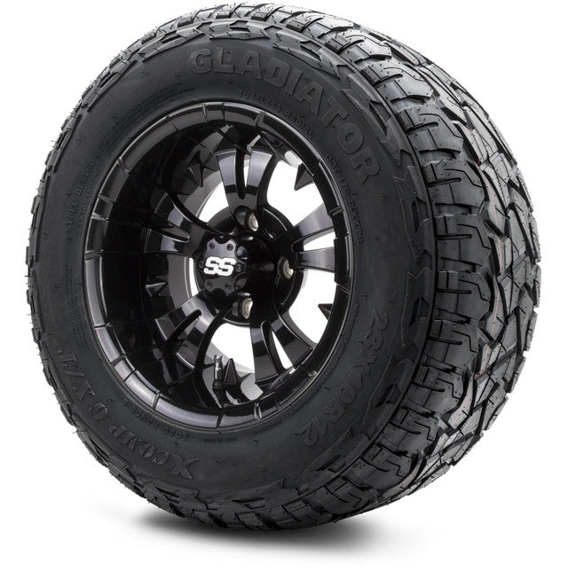 12" MODZ Vampire Glossy Black - Tire and Wheel Combo