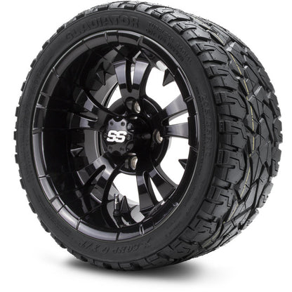 12" MODZ Vampire Glossy Black - Tire and Wheel Combo