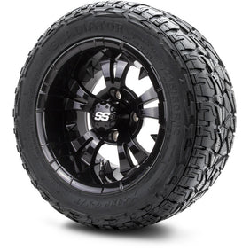 12" MODZ Vampire Glossy Black - Tire and Wheel Combo