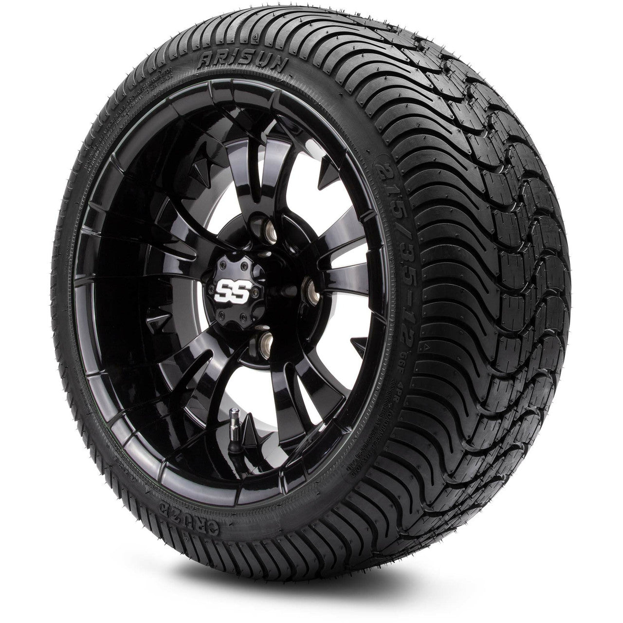 12" MODZ Vampire Glossy Black - Tire and Wheel Combo