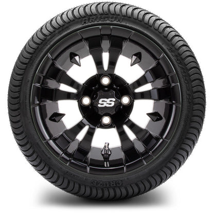 12" MODZ Vampire Glossy Black - Tire and Wheel Combo