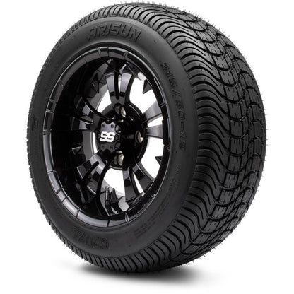 12" MODZ Vampire Glossy Black - Tire and Wheel Combo
