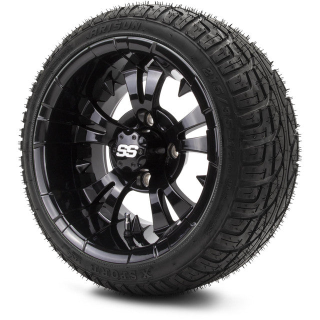 12" MODZ Vampire Glossy Black - Tire and Wheel Combo