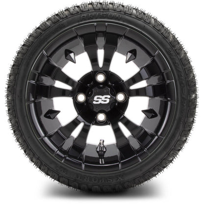 12" MODZ Vampire Glossy Black - Tire and Wheel Combo