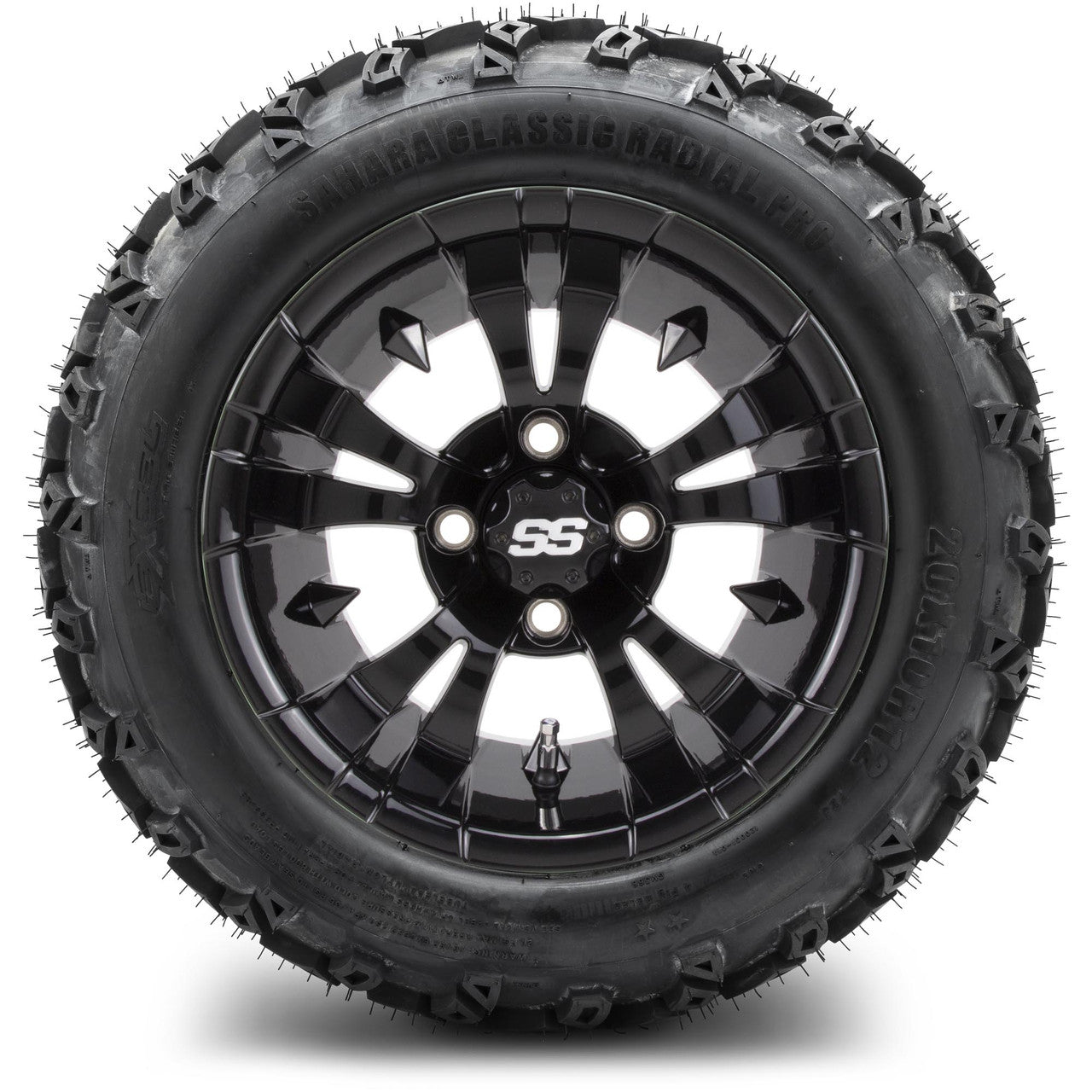 12" MODZ Vampire Glossy Black - Tire and Wheel Combo
