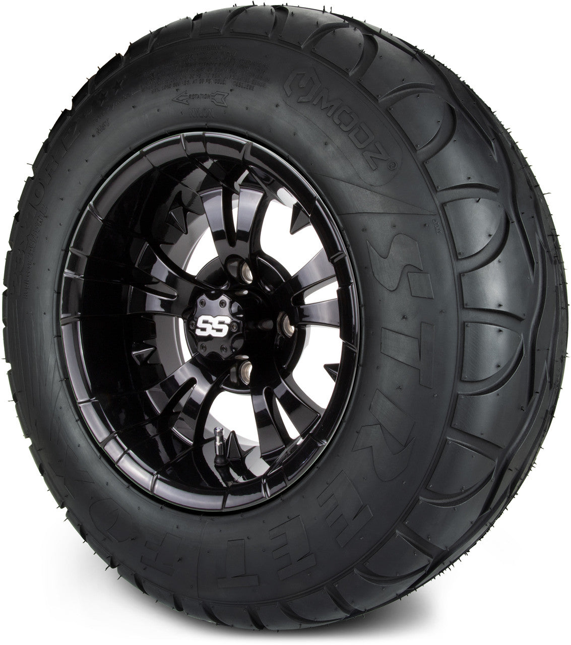12" MODZ Vampire Glossy Black - Tire and Wheel Combo