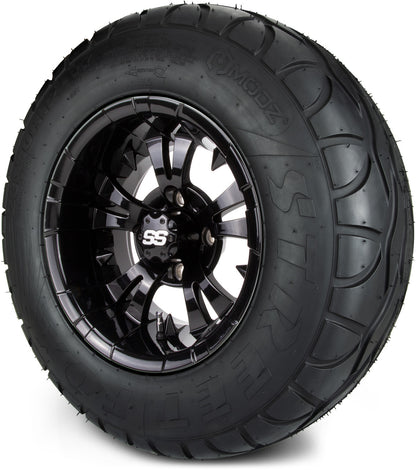 12" MODZ Vampire Glossy Black - Tire and Wheel Combo
