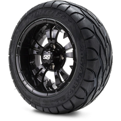 12" MODZ Vampire Glossy Black - Tire and Wheel Combo