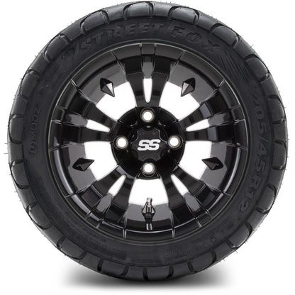 12" MODZ Vampire Glossy Black - Tire and Wheel Combo