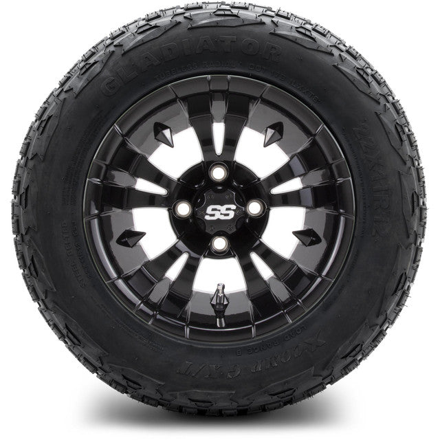12" MODZ Vampire Glossy Black - Tire and Wheel Combo