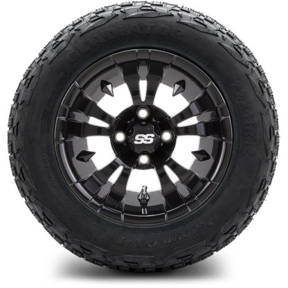 12" MODZ Vampire Glossy Black - Tire and Wheel Combo