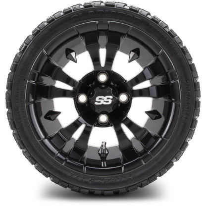 12" MODZ Vampire Glossy Black - Tire and Wheel Combo