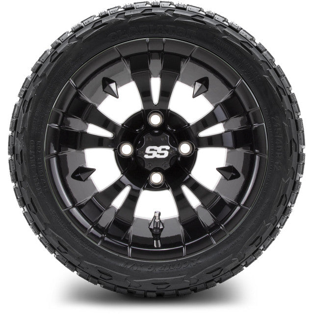 12" MODZ Vampire Glossy Black - Tire and Wheel Combo