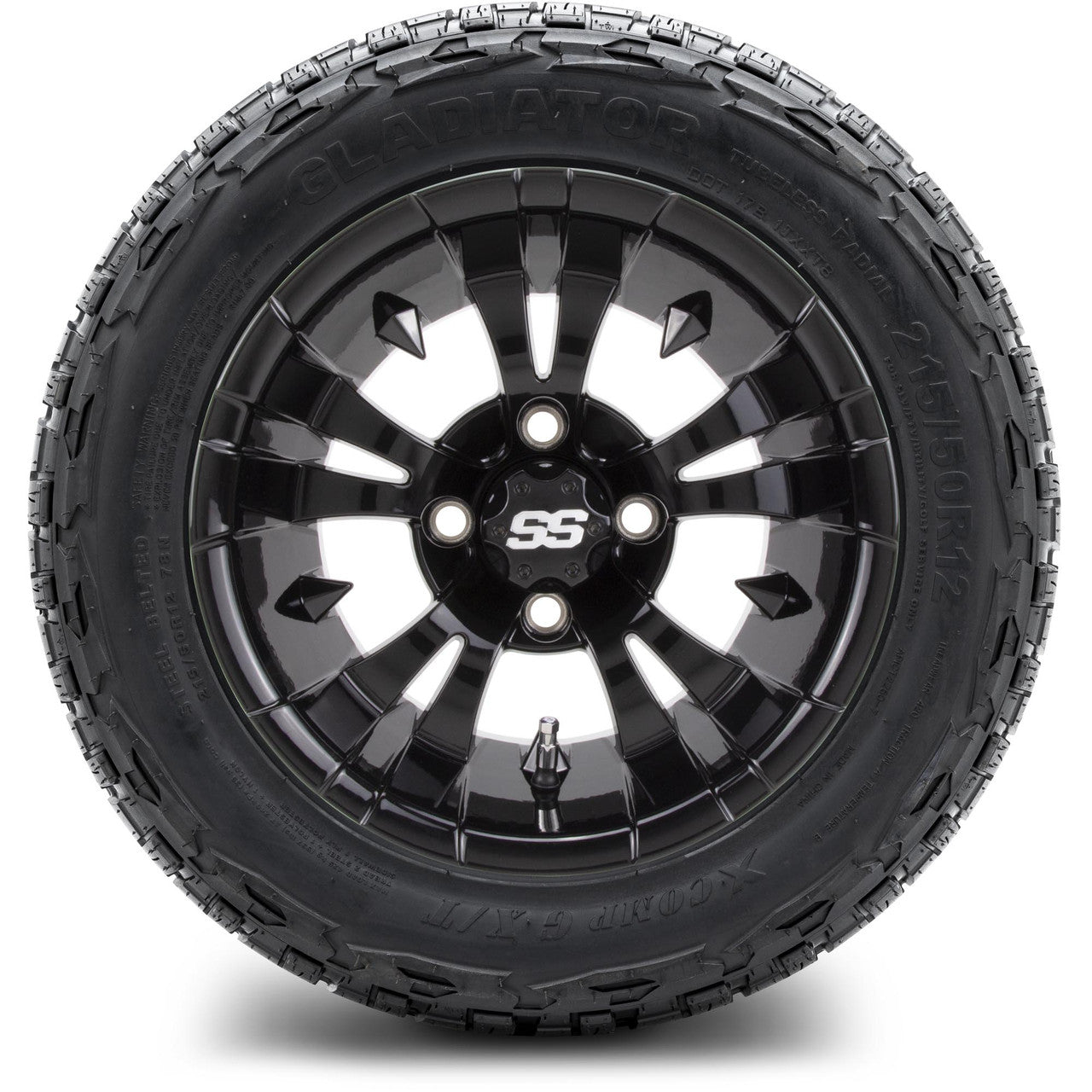 12" MODZ Vampire Glossy Black - Tire and Wheel Combo