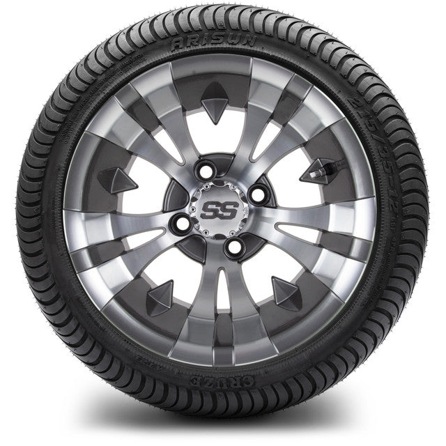 12" MODZ Vampire Gunmetal - Tire and Wheel Combo