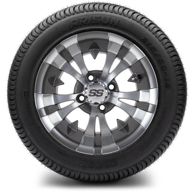 12" MODZ Vampire Gunmetal - Tire and Wheel Combo