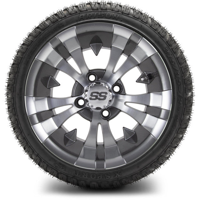 12" MODZ Vampire Gunmetal - Tire and Wheel Combo