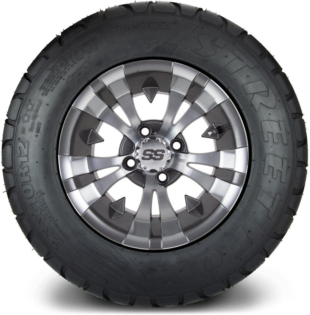12" MODZ Vampire Gunmetal - Tire and Wheel Combo