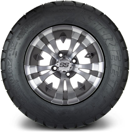 12" MODZ Vampire Gunmetal - Tire and Wheel Combo
