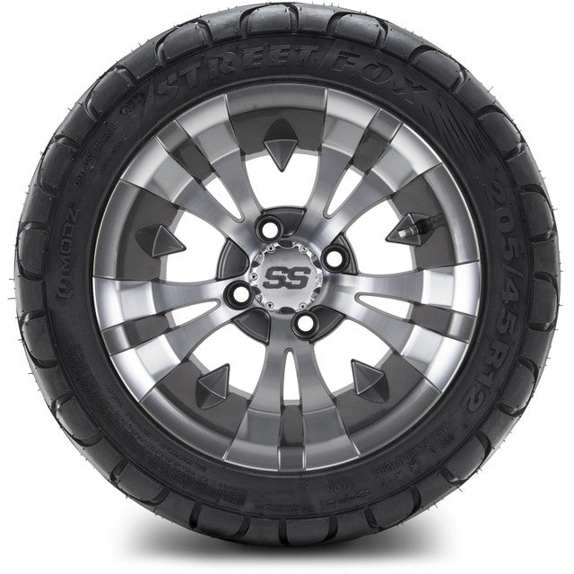 12" MODZ Vampire Gunmetal - Tire and Wheel Combo