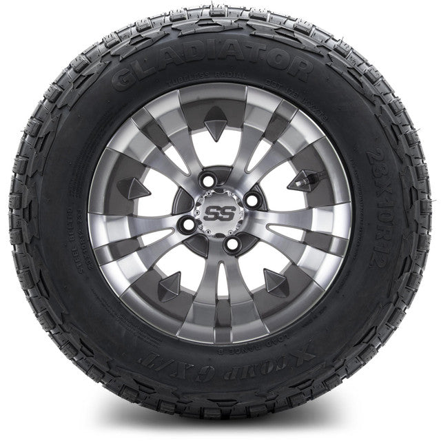 12" MODZ Vampire Gunmetal - Tire and Wheel Combo