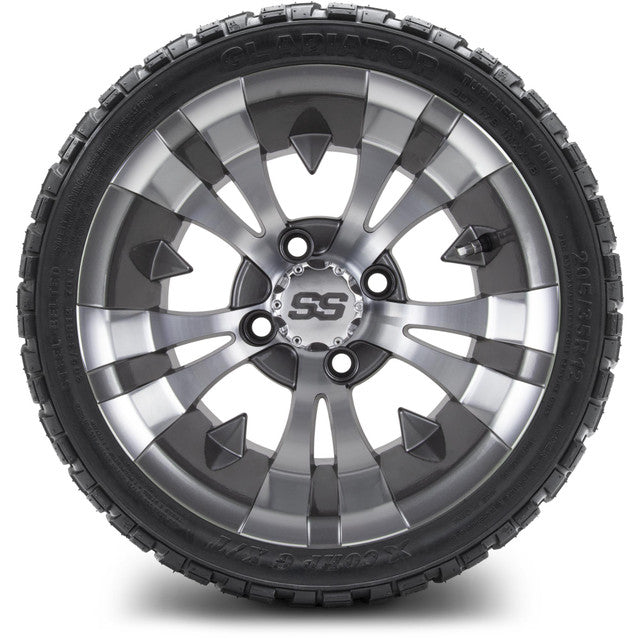 12" MODZ Vampire Gunmetal - Tire and Wheel Combo