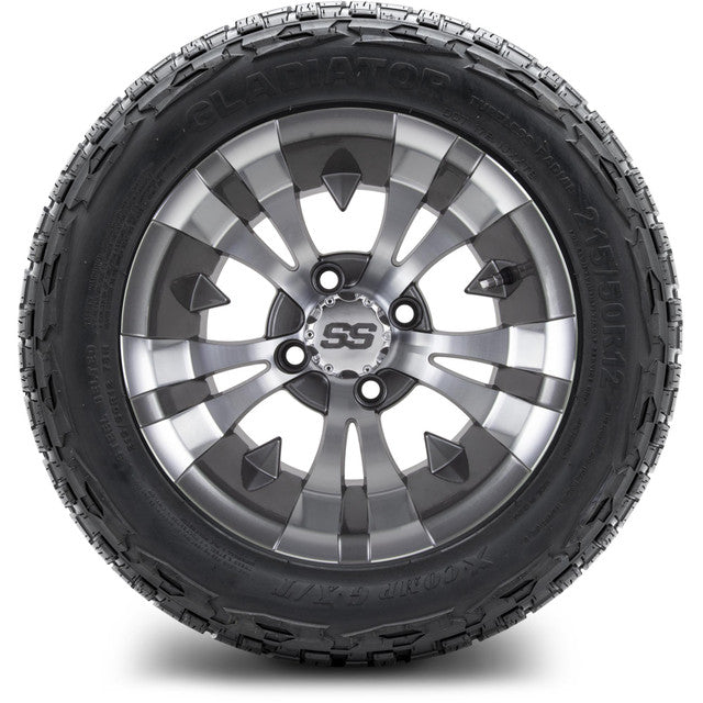 12" MODZ Vampire Gunmetal - Tire and Wheel Combo