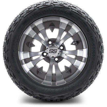 12" MODZ Vampire Gunmetal - Tire and Wheel Combo
