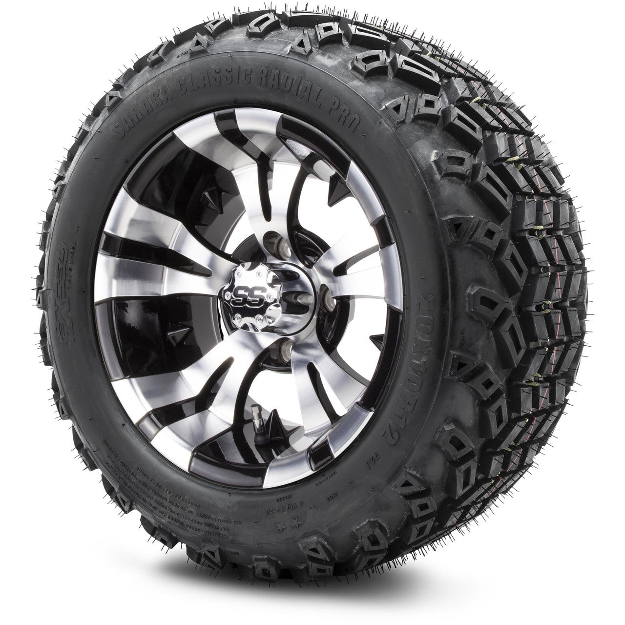 12" MODZ Vampire Machined Black - Tire and Wheel Combo