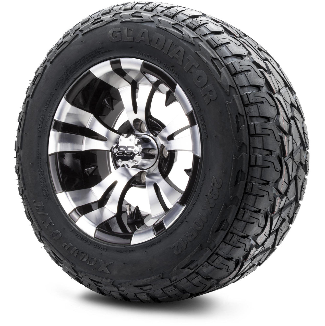 12" MODZ Vampire Machined Black - Tire and Wheel Combo