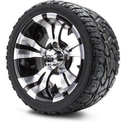 12" MODZ Vampire Machined Black - Tire and Wheel Combo
