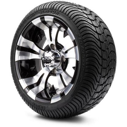 12" MODZ Vampire Machined Black - Tire and Wheel Combo