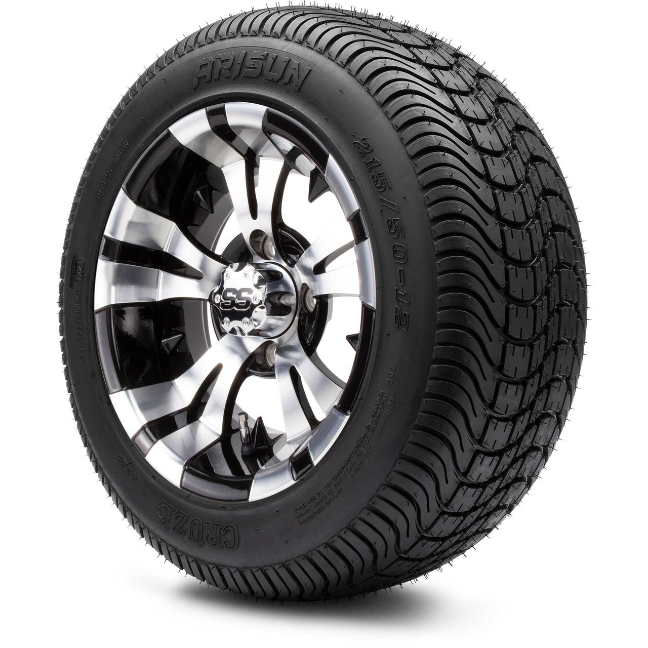 12" MODZ Vampire Machined Black - Tire and Wheel Combo