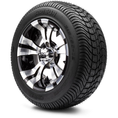 12" MODZ Vampire Machined Black - Tire and Wheel Combo