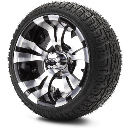 12" MODZ Vampire Machined Black - Tire and Wheel Combo