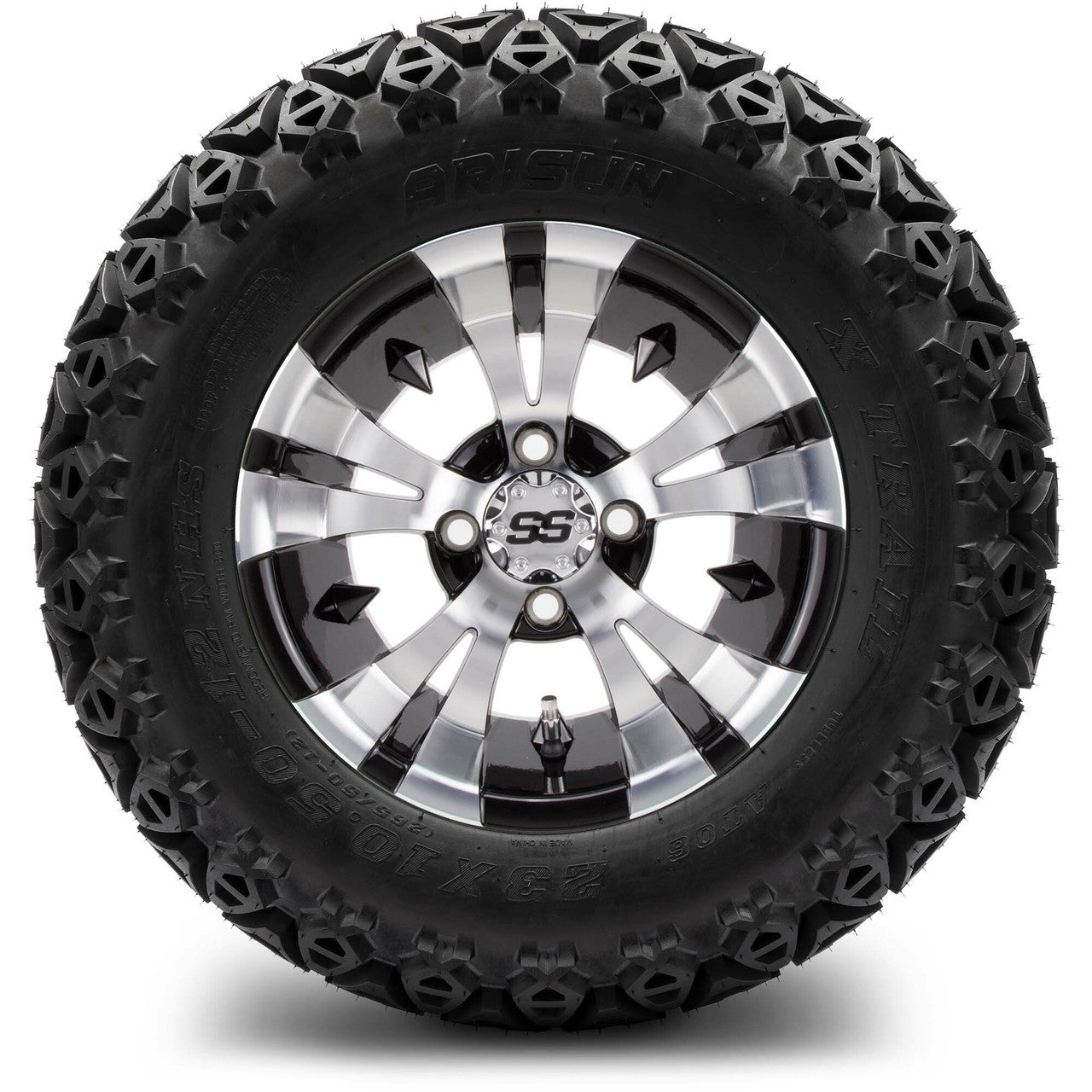 12" MODZ Vampire Machined Black - Tire and Wheel Combo